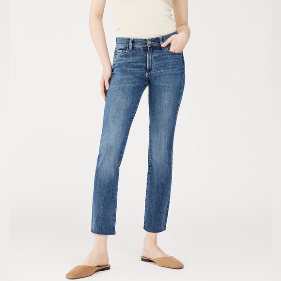 DL1961 Denim - DL1961 Mara Straight Jeans Size 26 Chancery Blue MidRise Instasculpt Crop Casual